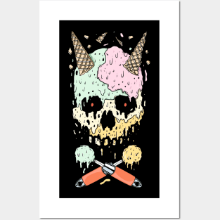 IceCream Skull Posters and Art